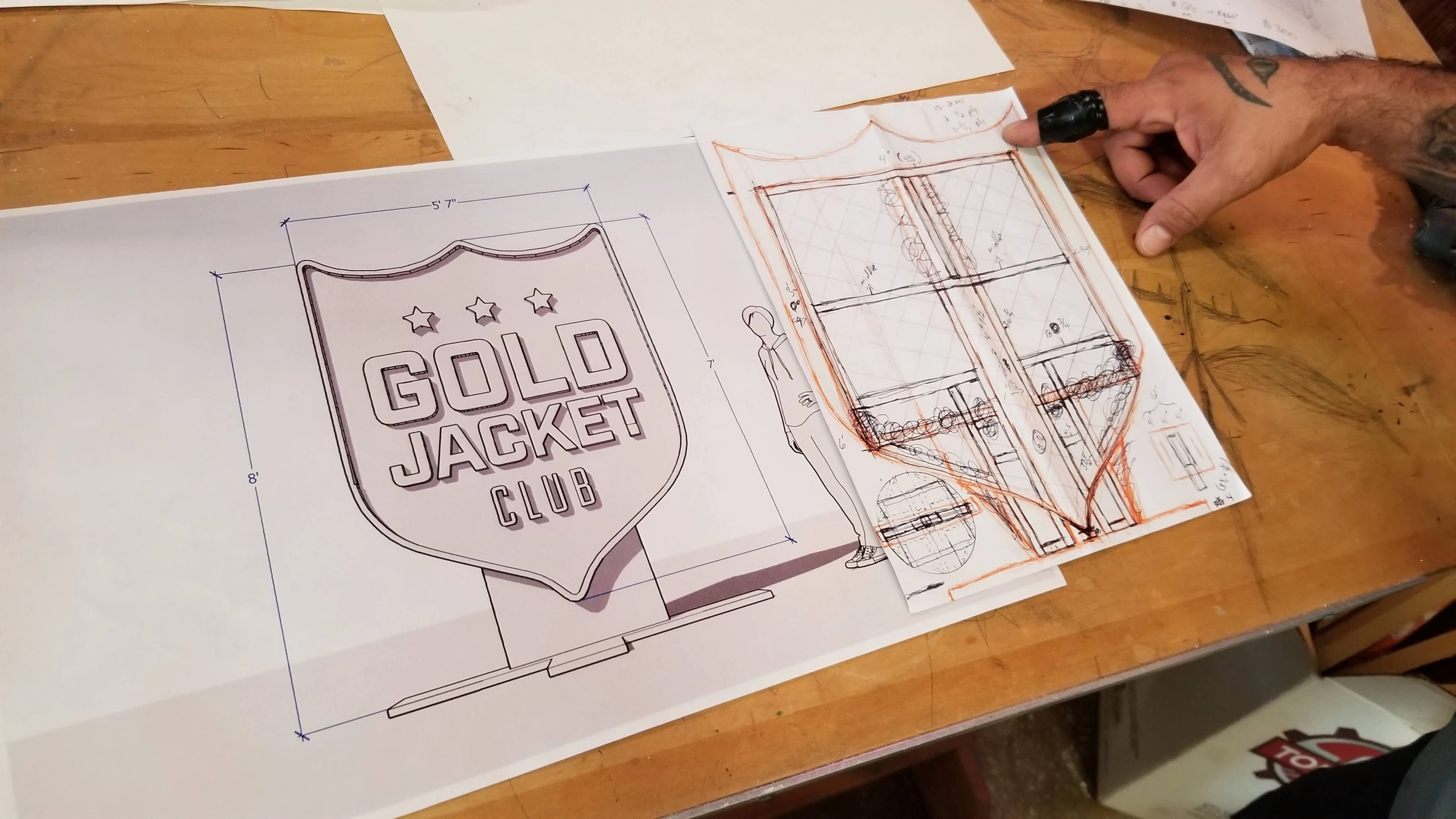 Gold Jacket Club / Working drawing