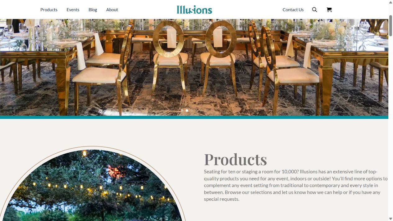 Illusions Rentals website preview