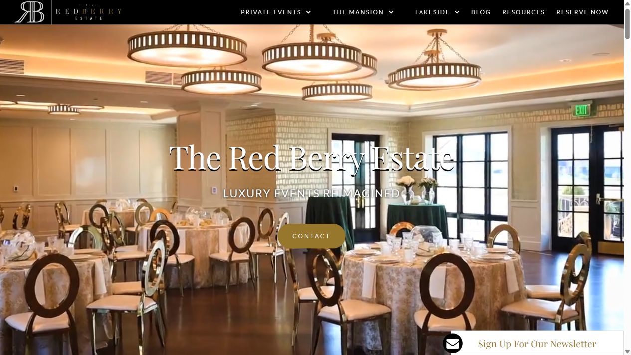 The Red Berry Estate website preview
