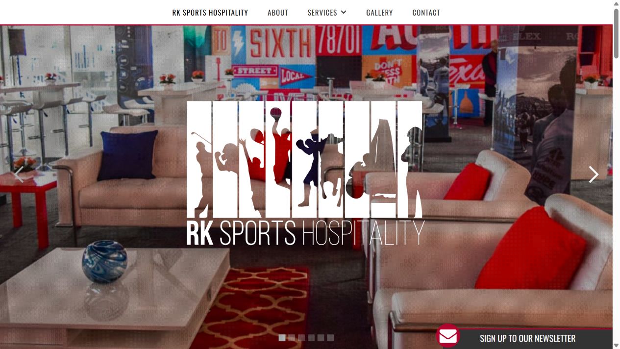 RK Sports Hospitality website preview