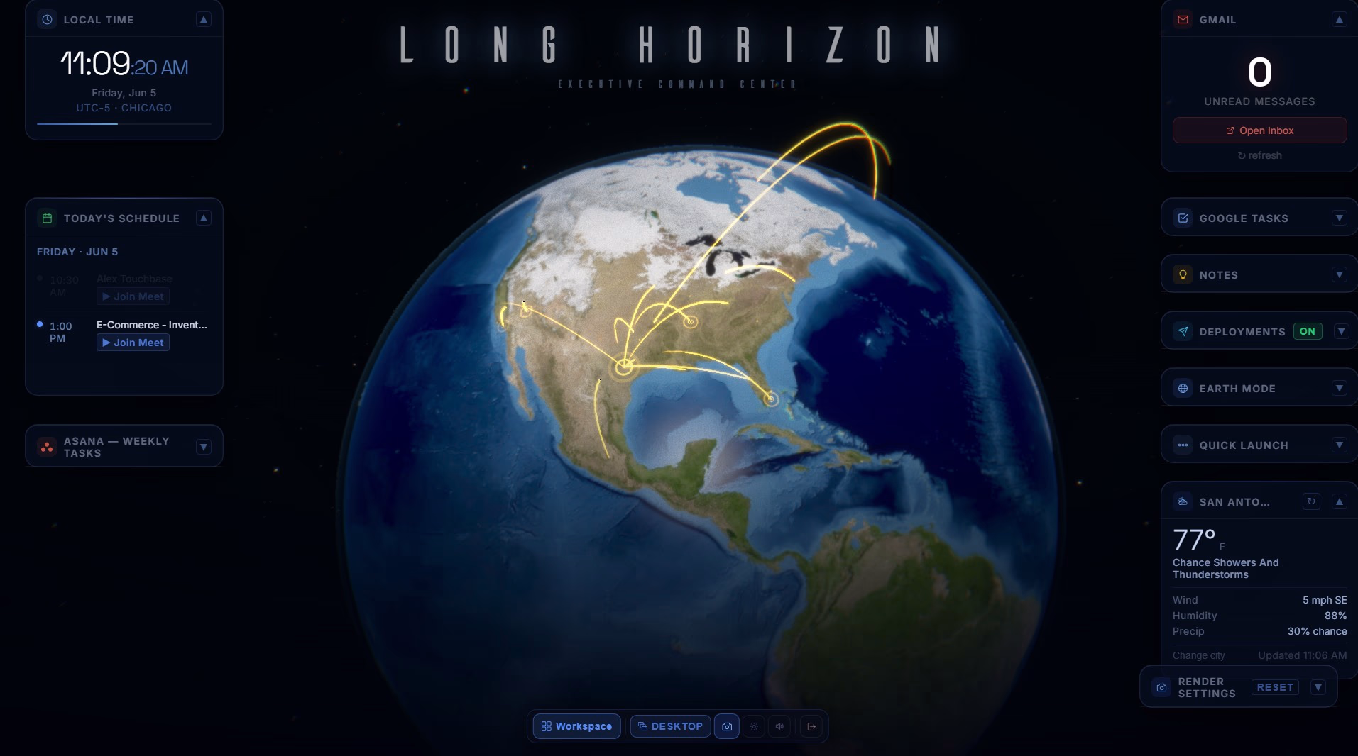 Studio interface / Long Horizon